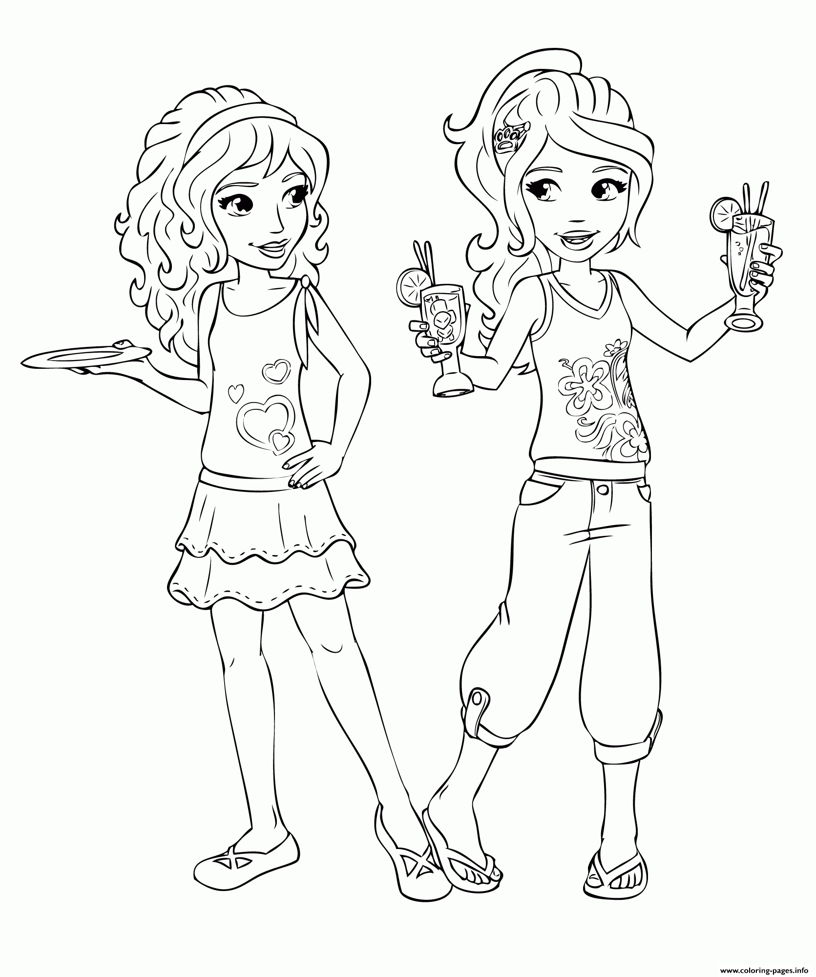 Lego Friends Printable Coloring Pages Lego Friends Mia Drinks Coloring Pages Printable
