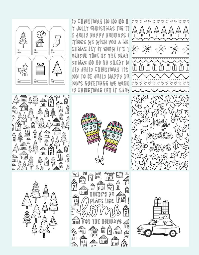 Let It Snow Coloring Pages Holiday Coloring Pages Christmas Coloring Pages