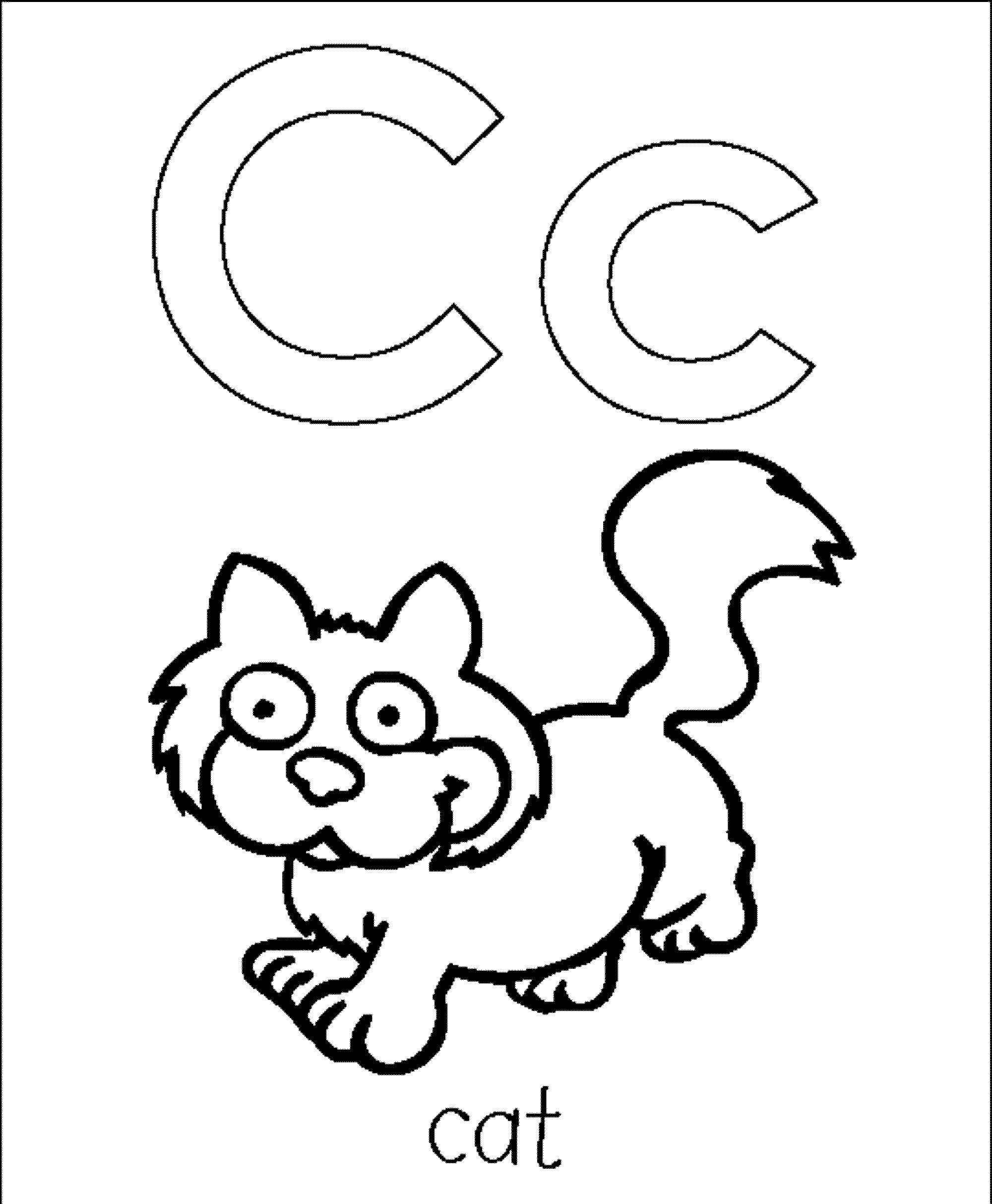 Letter C Coloring Pages For Preschoolers Letter C Cats Coloring Pages For Preschoolers Bestappsforkids