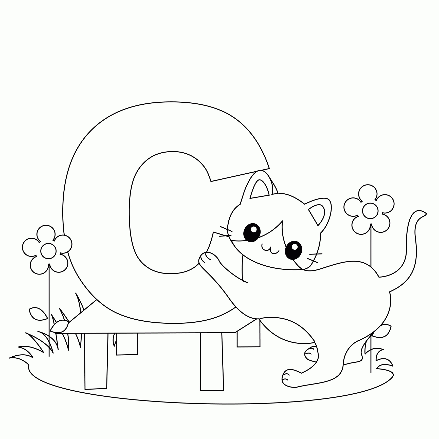 Letter C Coloring Pages For Preschoolers Letter C Coloring Pages Printable Coloring Home