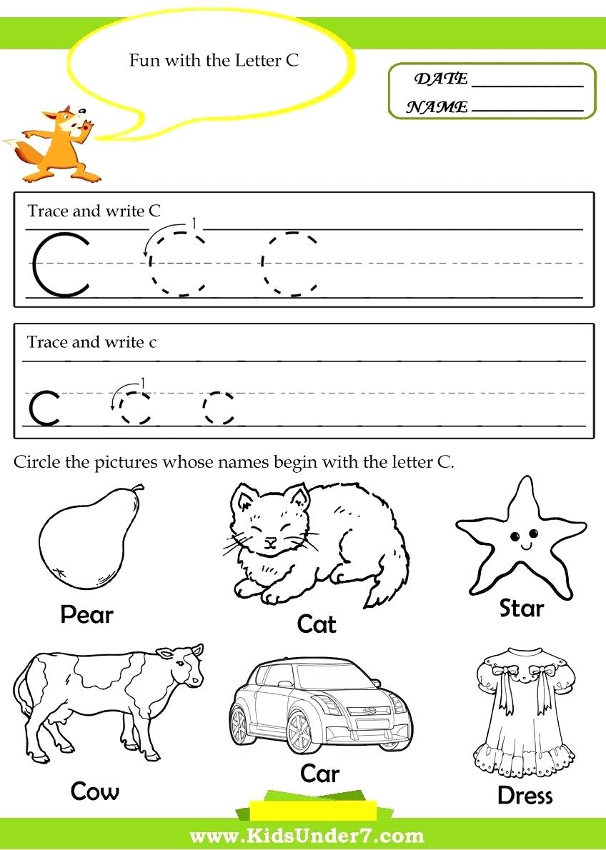 Letter C Coloring Pages For Preschoolers Letter C Tracing Worksheets For Preschoolers With Letter C For