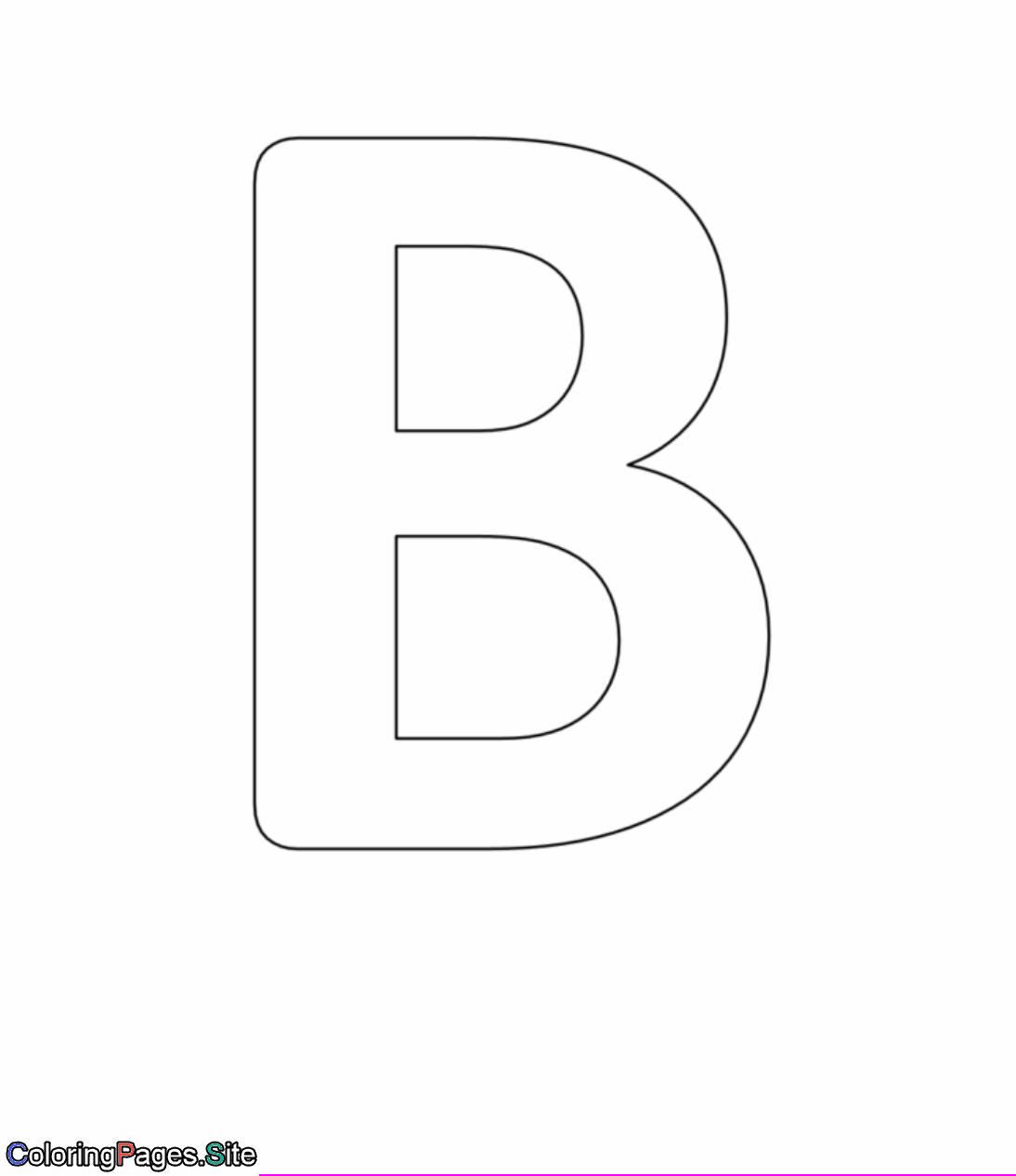 Letter Coloring Page B Letter Alphabet Coloring Page