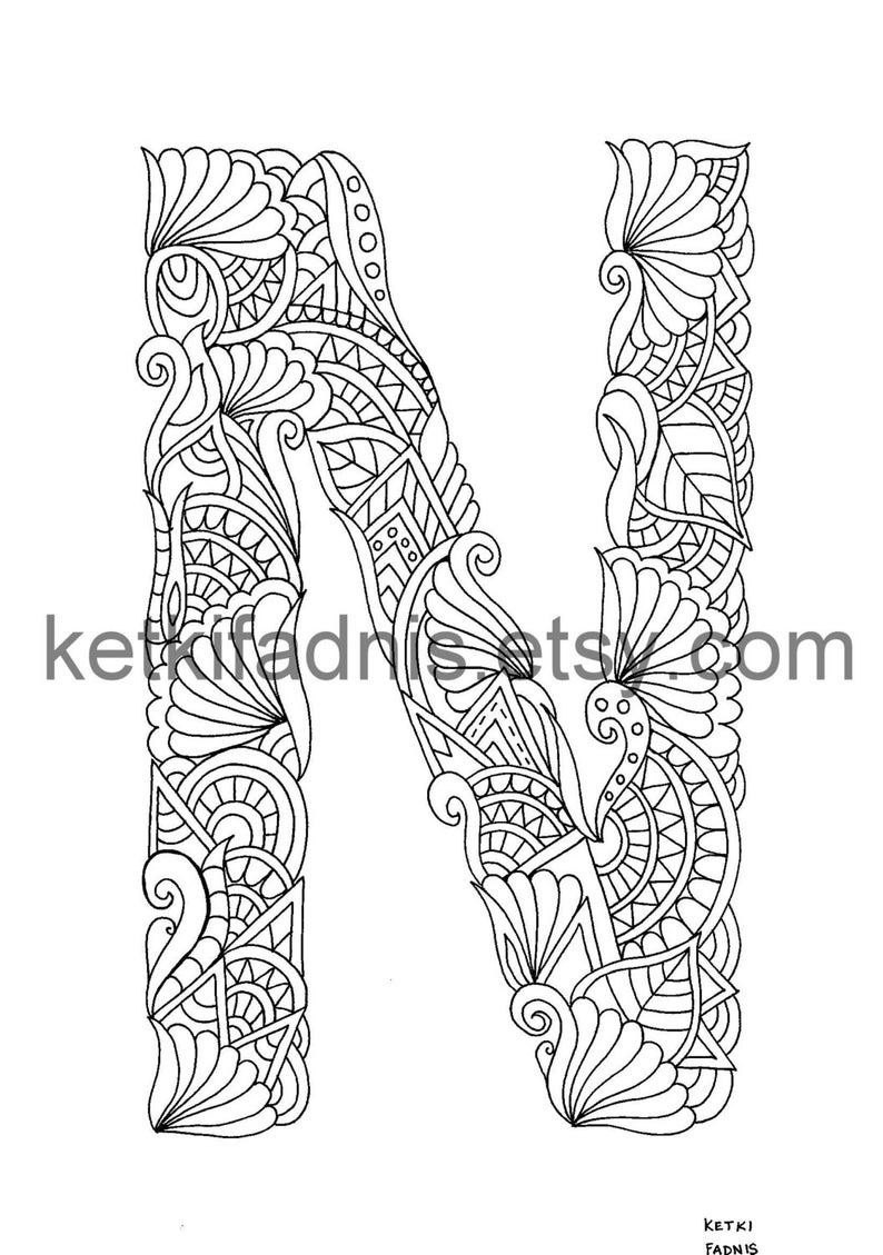 Letter Coloring Page Collection Letter N Coloring Page Pictures Sabadaphnecottage