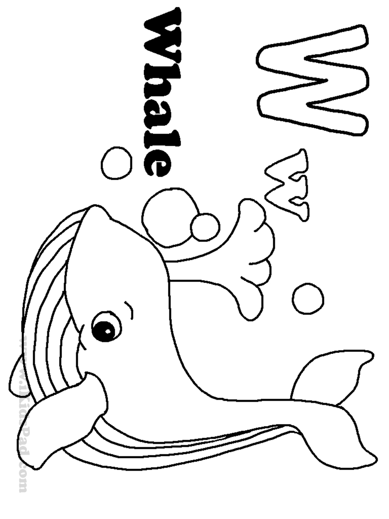 Letter Coloring Page Coloring Pages Whale Coloringges Free Printable Alphabet Letters