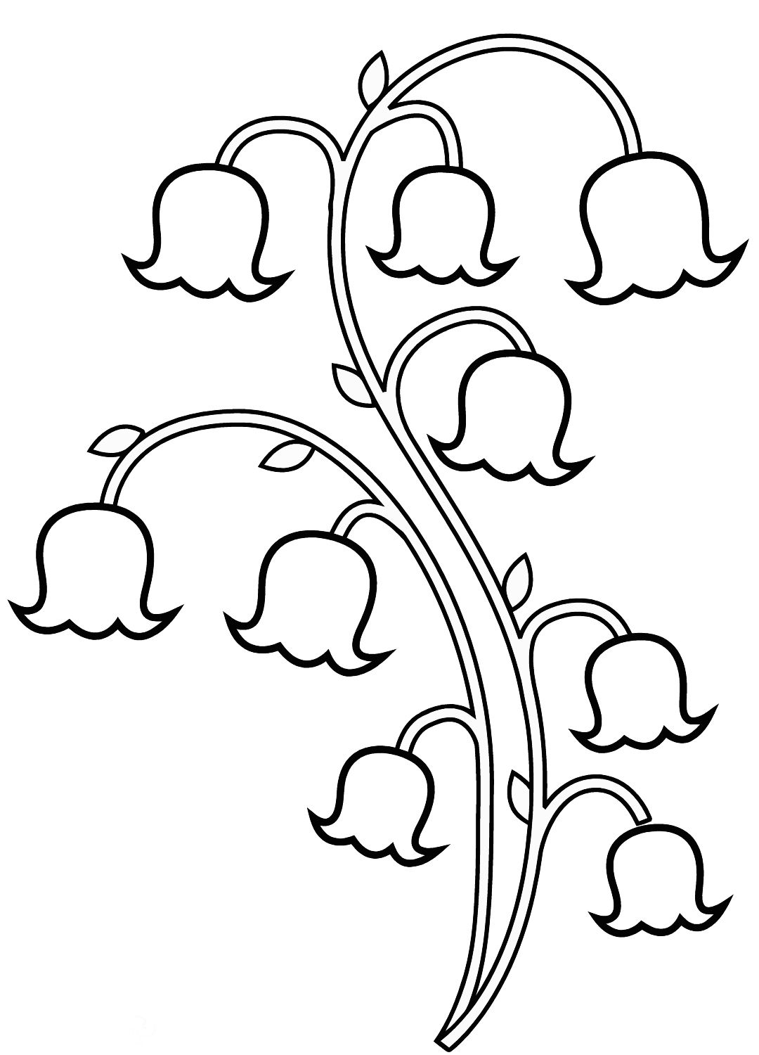 Lily Of The Valley Coloring Page Free Lily Of The Valley Clipart Coloring Page Download Free Clip