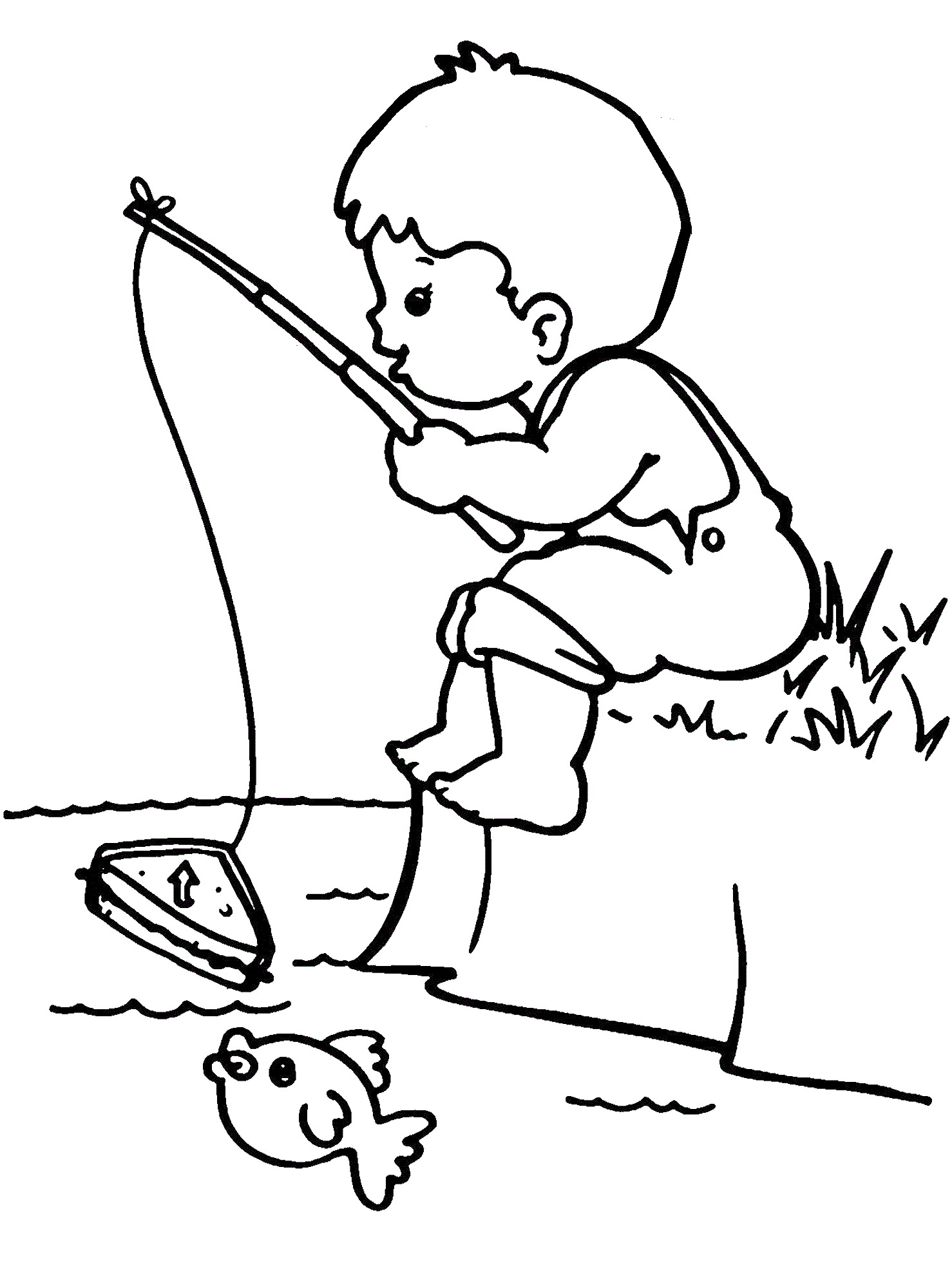 Little Boy Coloring Pages Fishing Coloring Pages Best Coloring Pages For Kids