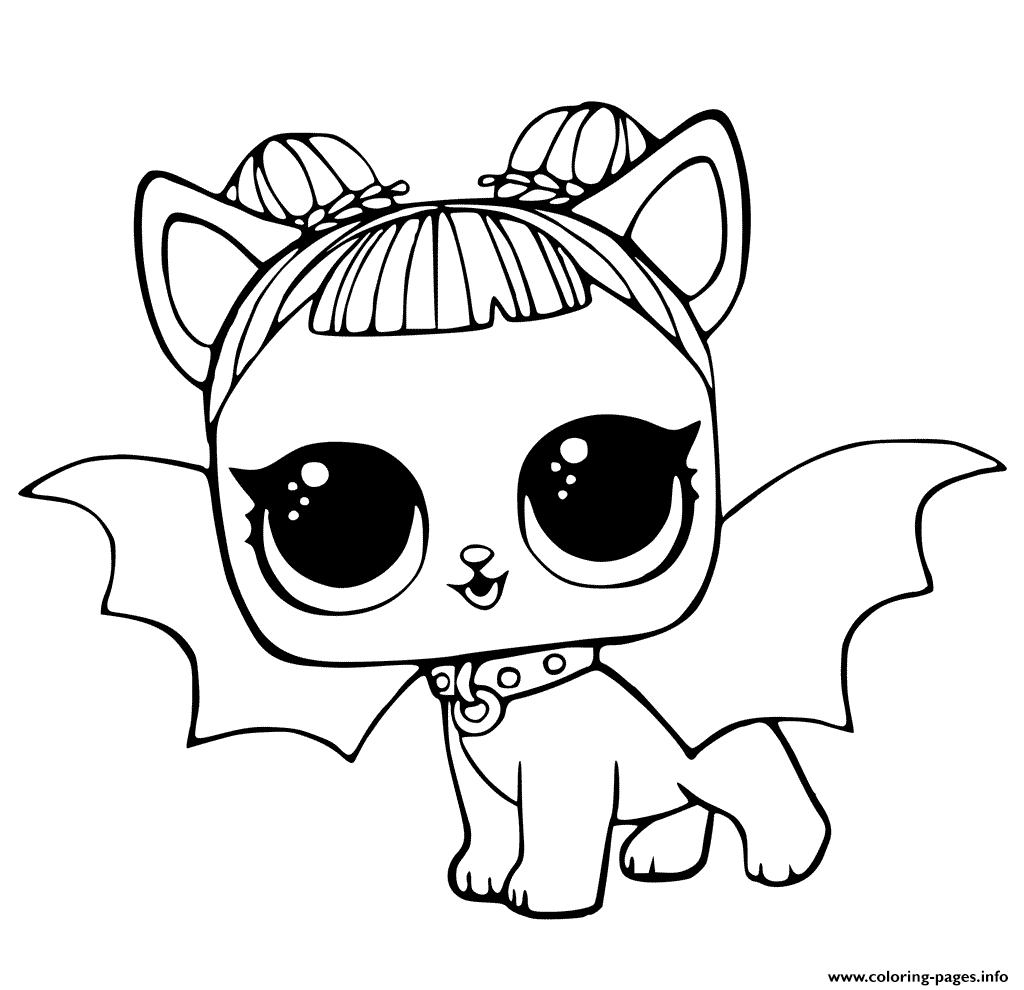 Little Puppy Coloring Pages Lol Pets Coloring Pages Cute Midnight Pup With Devil Wings Coloring