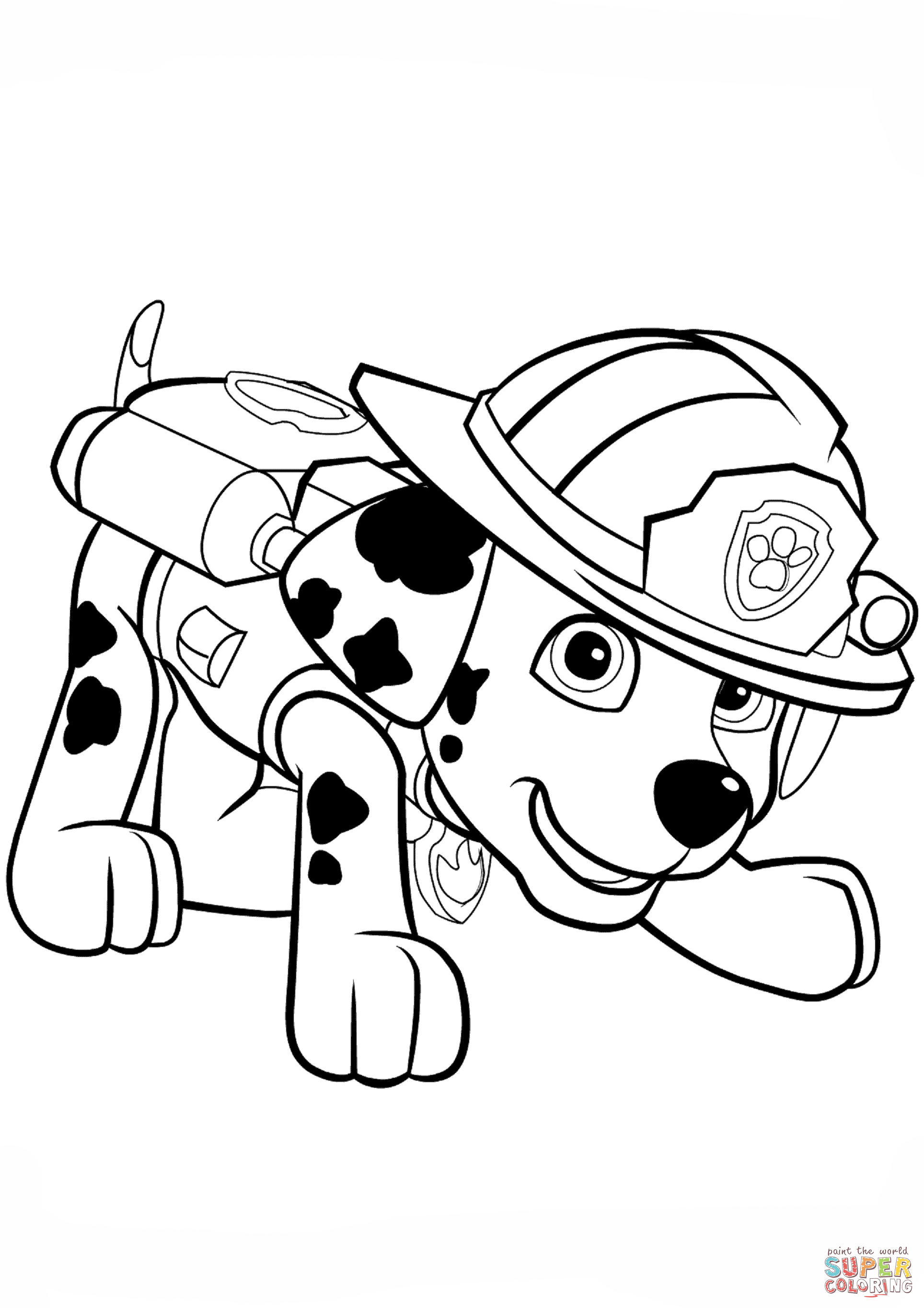 Little Puppy Coloring Pages Paw Patrol Marshall Puppy Coloring Page Free Printable Coloring Pages