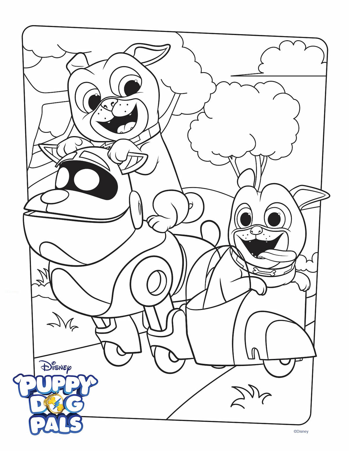 Little Puppy Coloring Pages Puppy Dog Pals Coloring Page Activity Disney Family
