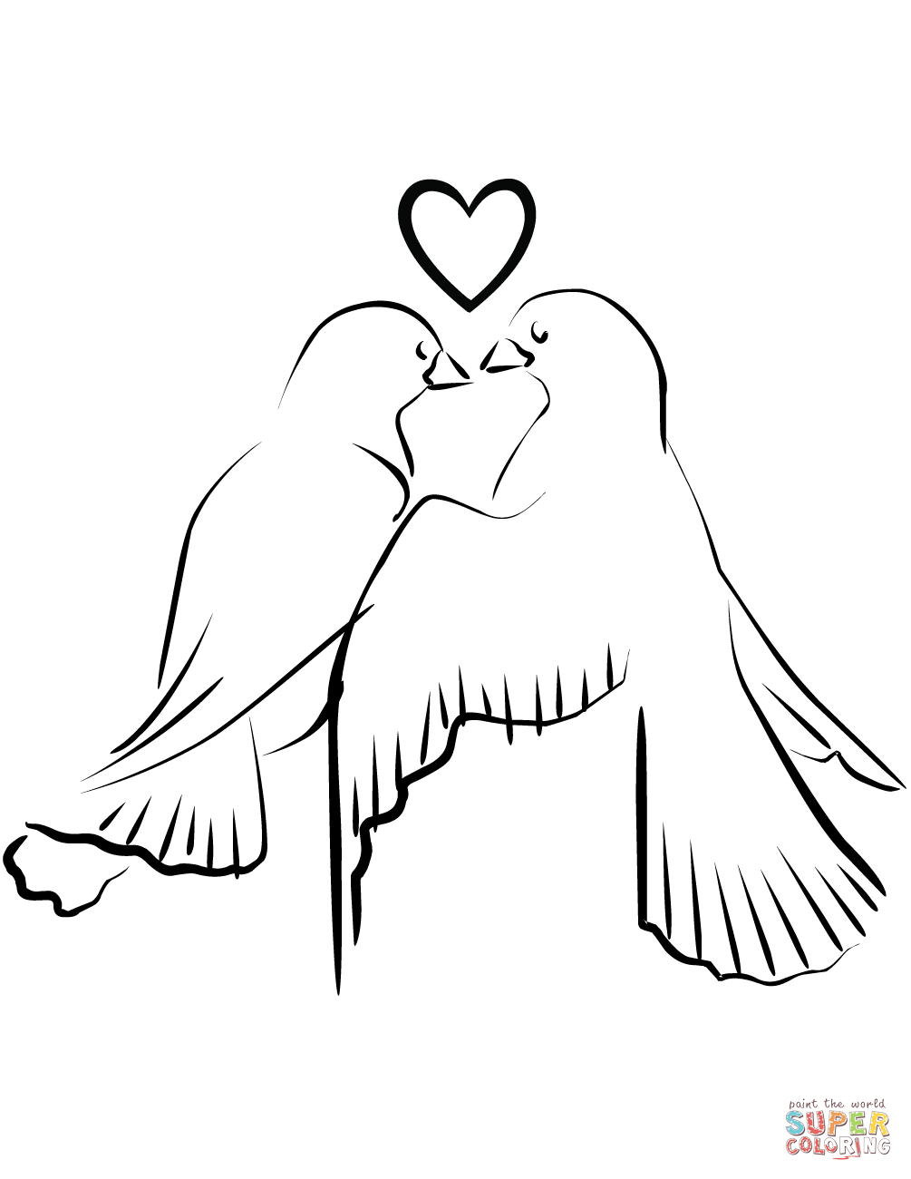Love Bird Coloring Pages Love Birds Coloring Page Free Printable Coloring Pages