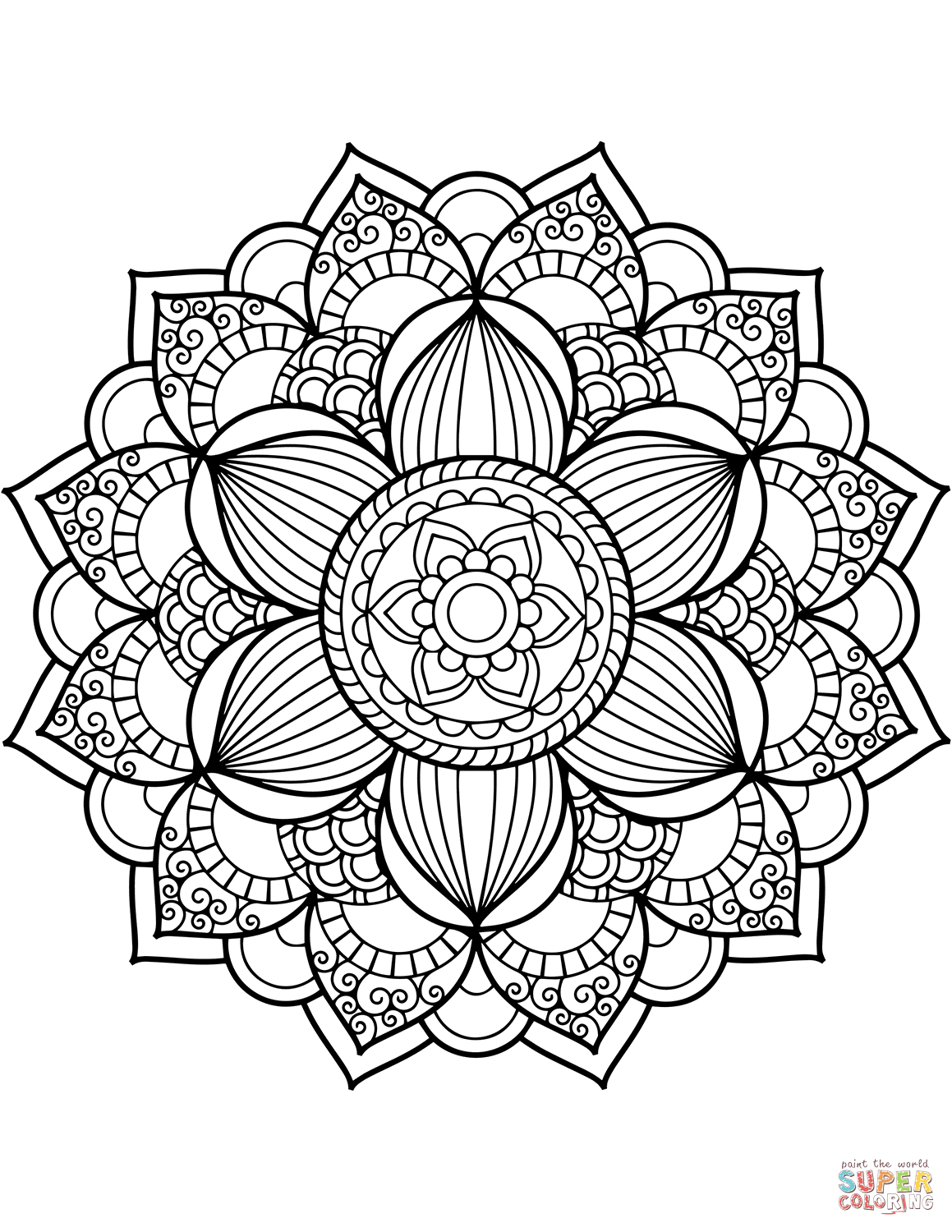 Mandala Coloring Pages For Adults Coloring Coloring Page Mandala Yin Yang Pages For Adults Picture