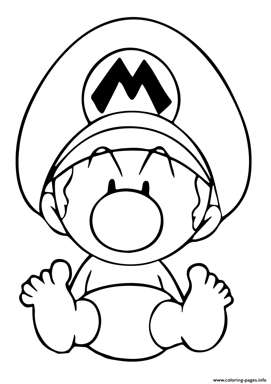 Mario Coloring Pages To Print Ba Mario Cute Coloring Pages Printable