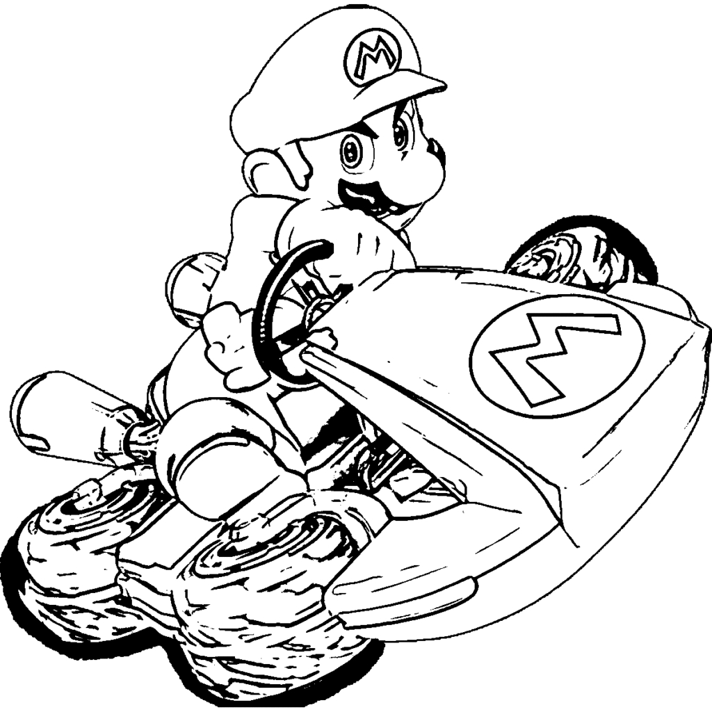 Mario Coloring Pages To Print Coloring Super Mario Coloring Kart Pages Coloringstar Awesome