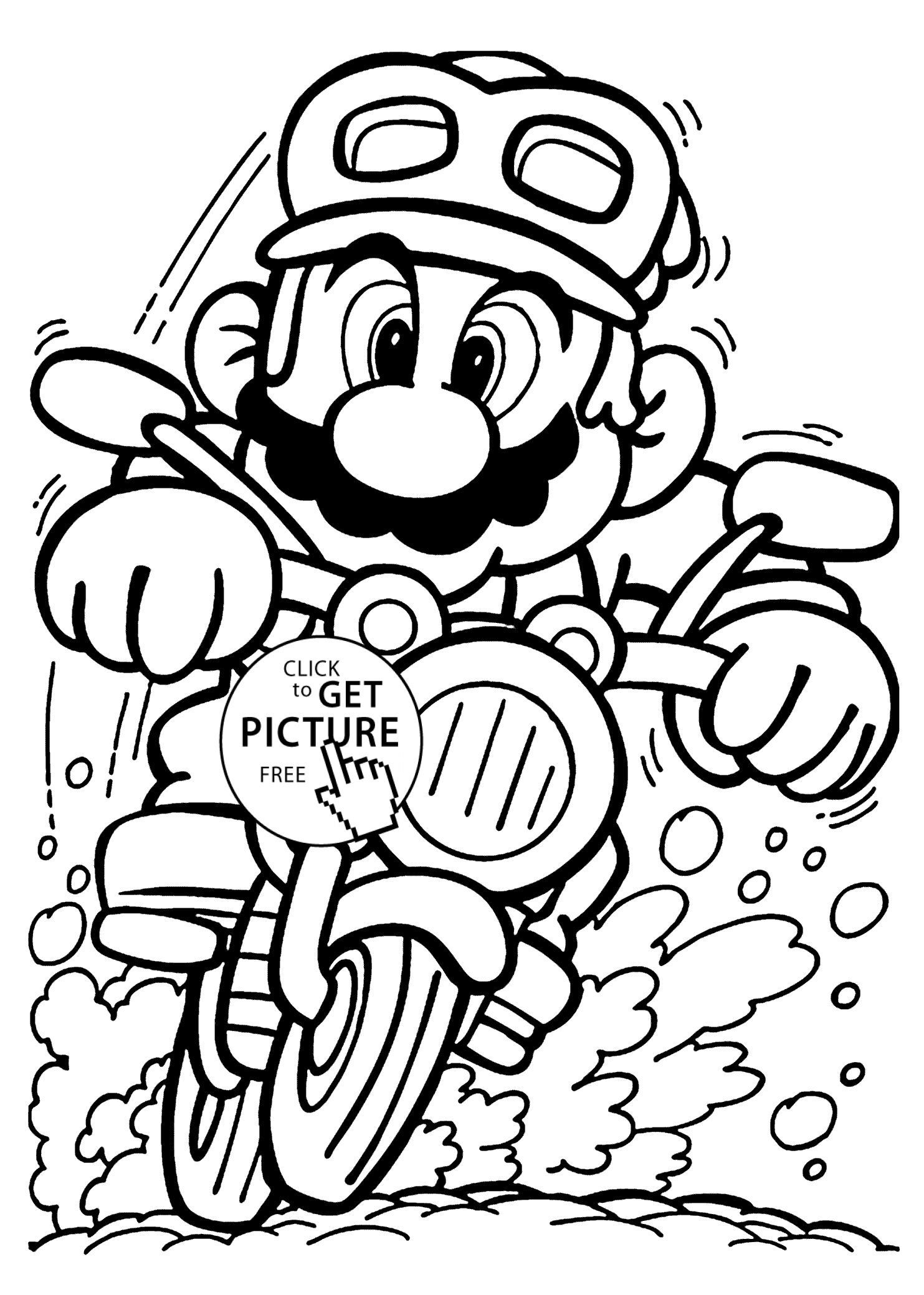 Mario Coloring Pages To Print Mario On Motorcycle Coloring Pages For Kids Printable Free