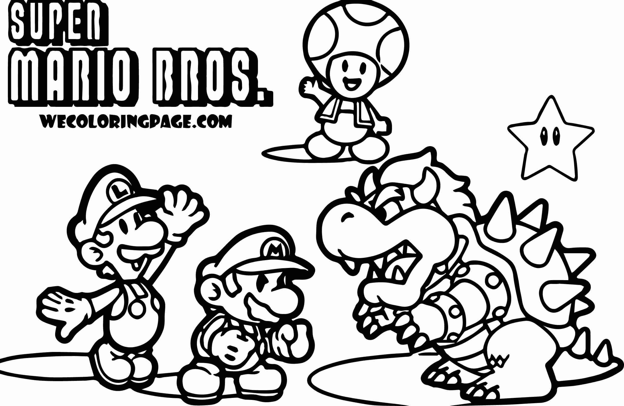 Mario Coloring Pages To Print Super Mario Coloring Pages Colouring In Humorous Complete Bros Free
