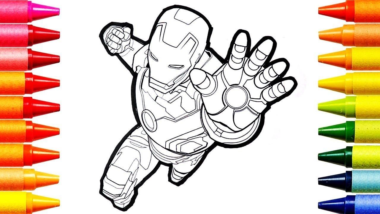 Markers Coloring Pages Coloring Avengers Iron Man Coloring Pages For Kids Markers Colouring
