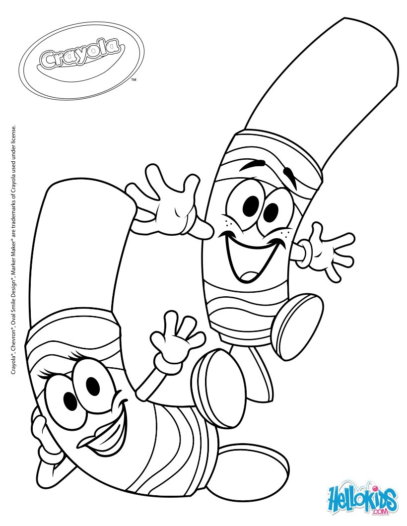 Markers Coloring Pages Crayola 5 Coloring Pages Hellokids