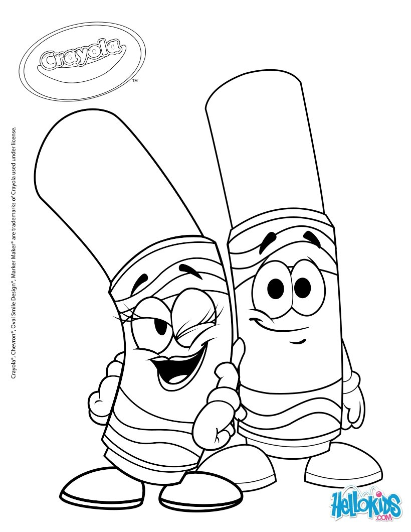 Markers Coloring Pages Crayola 6 Coloring Pages Hellokids