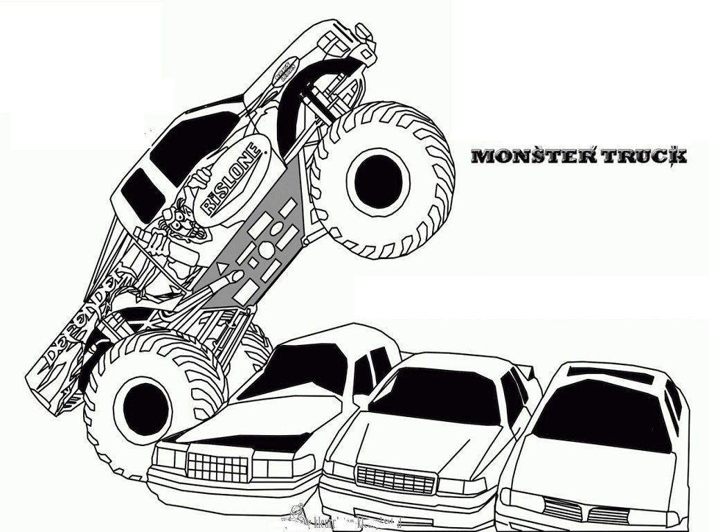 Maximum Destruction Coloring Pages Special Free Printable Monster Truck Coloring Pages Printables