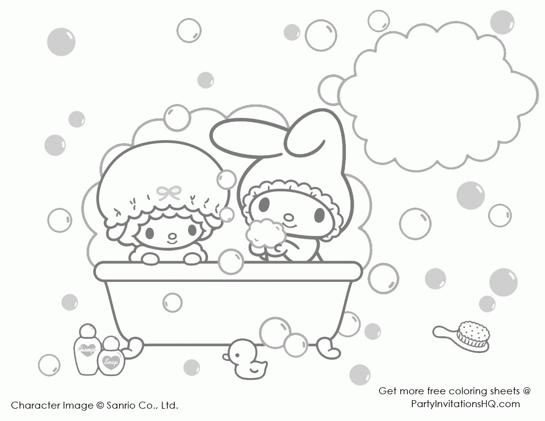 Melody Coloring Pages My Melody Coloring Page Coloring Home