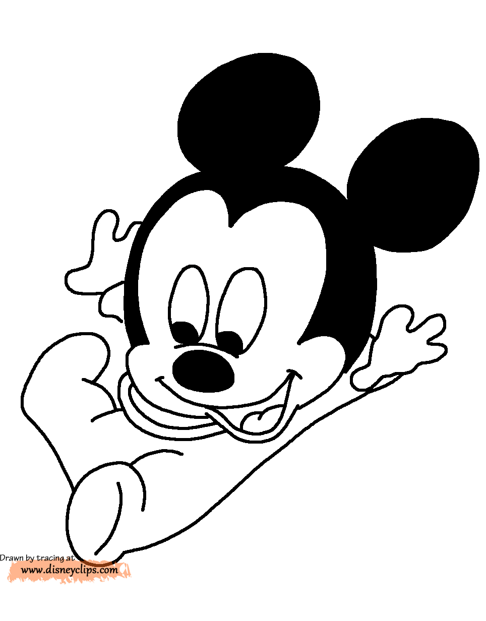 Mickey And Minnie Coloring Pages To Print Disney Babies Coloring Pages Disneyclips