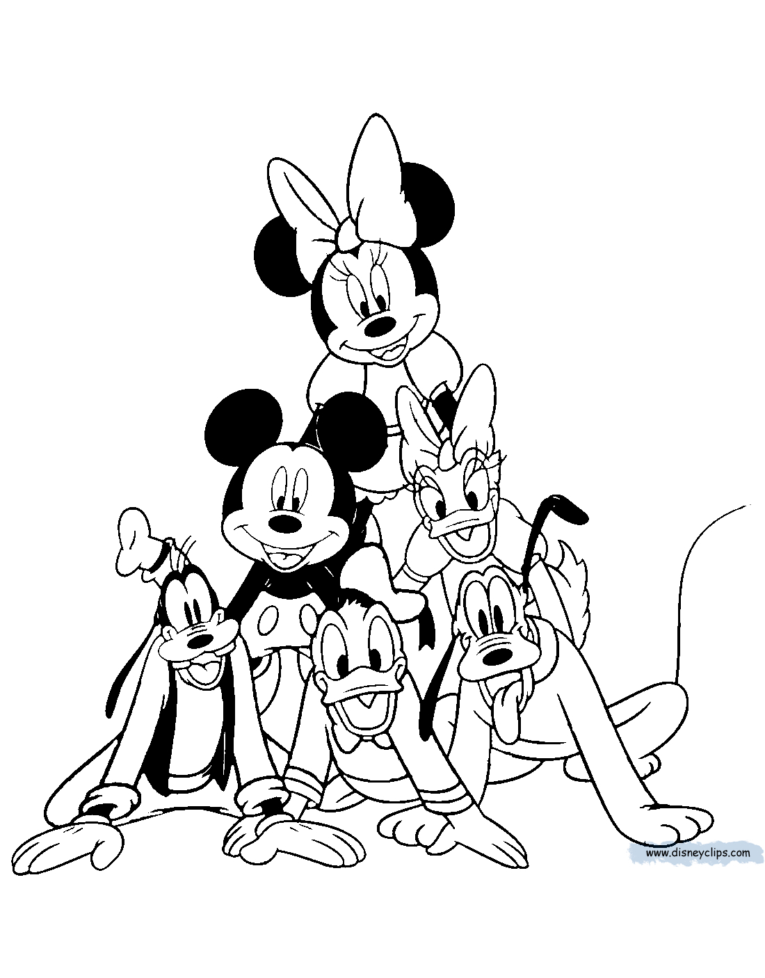 Mickey And Minnie Coloring Pages To Print Mickey Mouse Friends Coloring Pages 5 Disneyclips