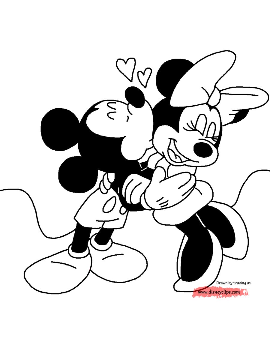 Mickey And Minnie Coloring Pages To Print Mickey Mouse Friends Printable Coloring Pages Disney Coloring
