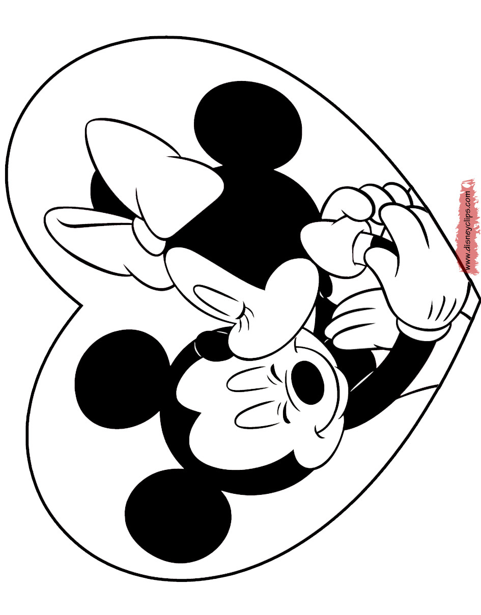 Mickey Mouse And Minnie Coloring Pages Mickey And Minnie Mouse In Love Coloring Pages