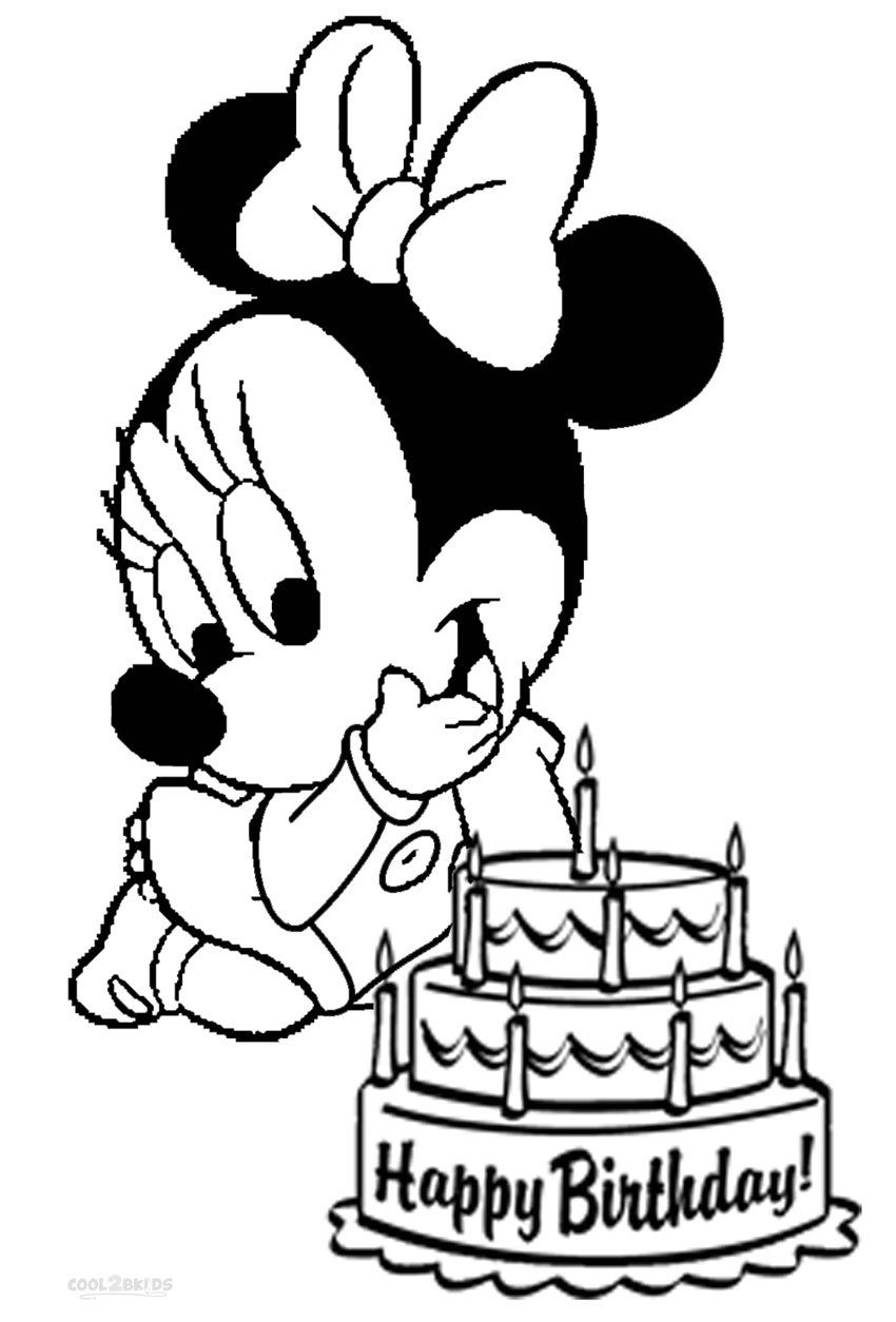 Mickey Mouse Coloring Page Ba Minnie Mouse And Mickey Mouse Coloring Pages Vingel