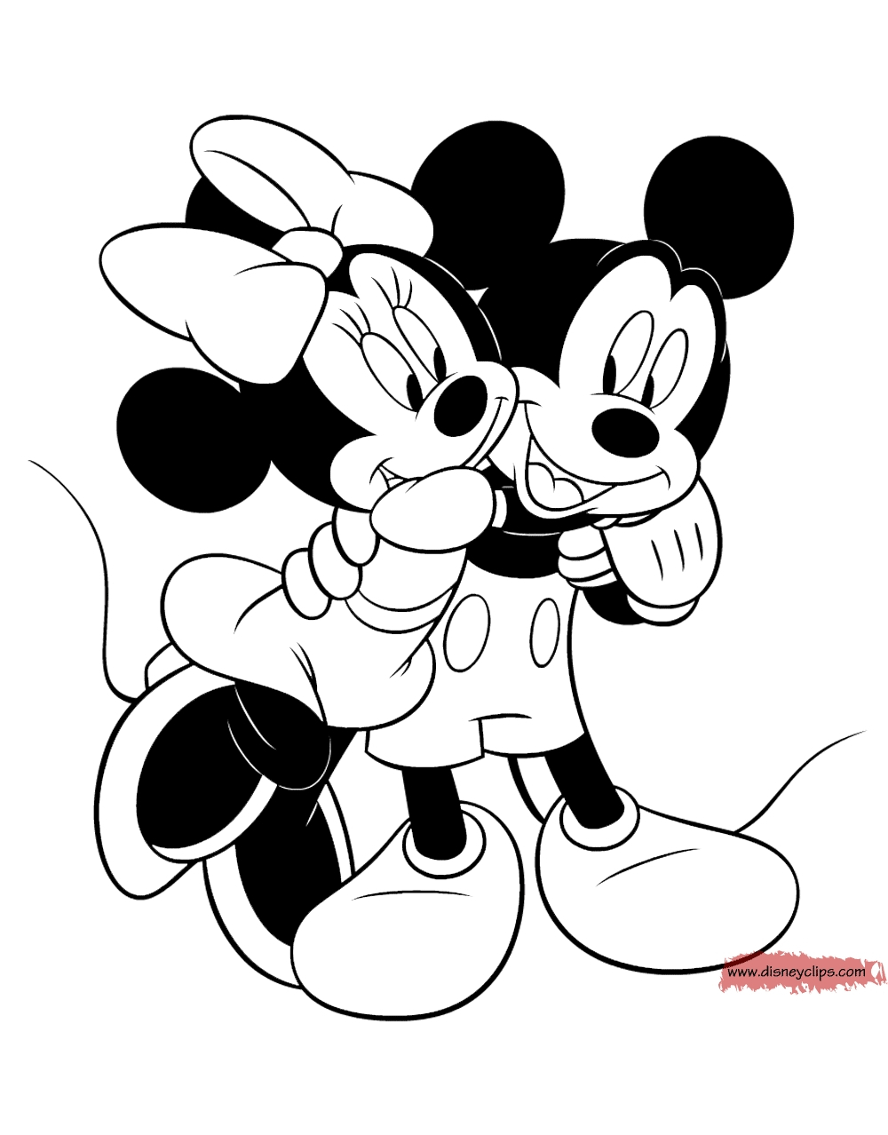 Mickey Mouse Coloring Page Mickey And Minnie Mouse Coloring Pages Free