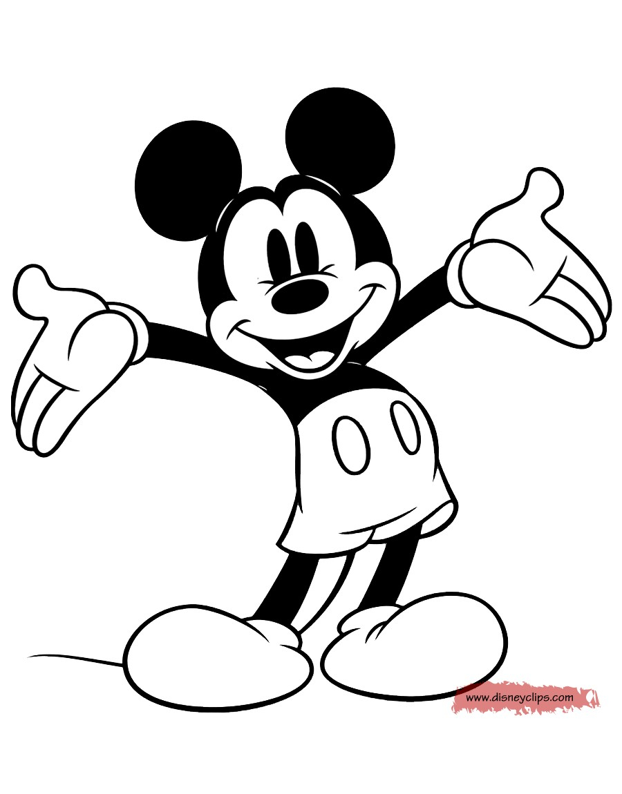 Mickey Mouse Coloring Page Mickey Mouse Coloring Pag Telematik Institut
