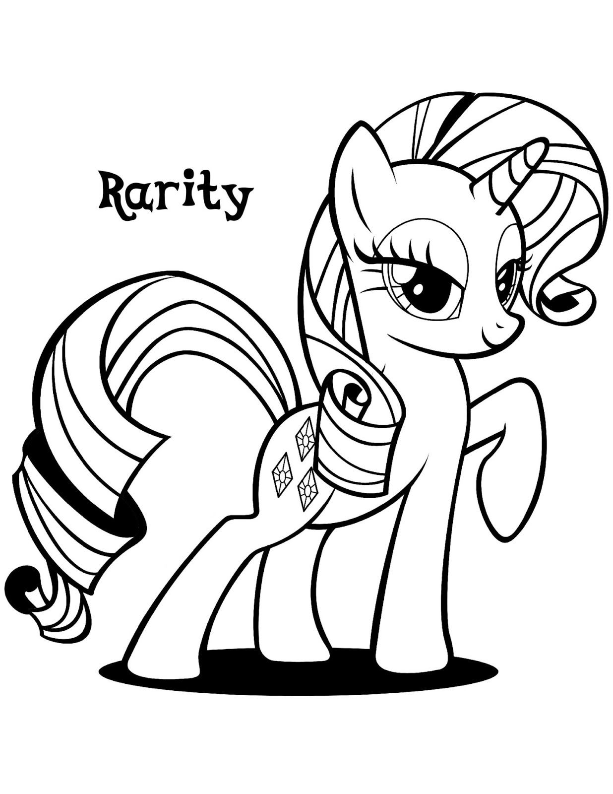 Mlp Coloring Pages Rarity My Little Colouring Pages Rarity