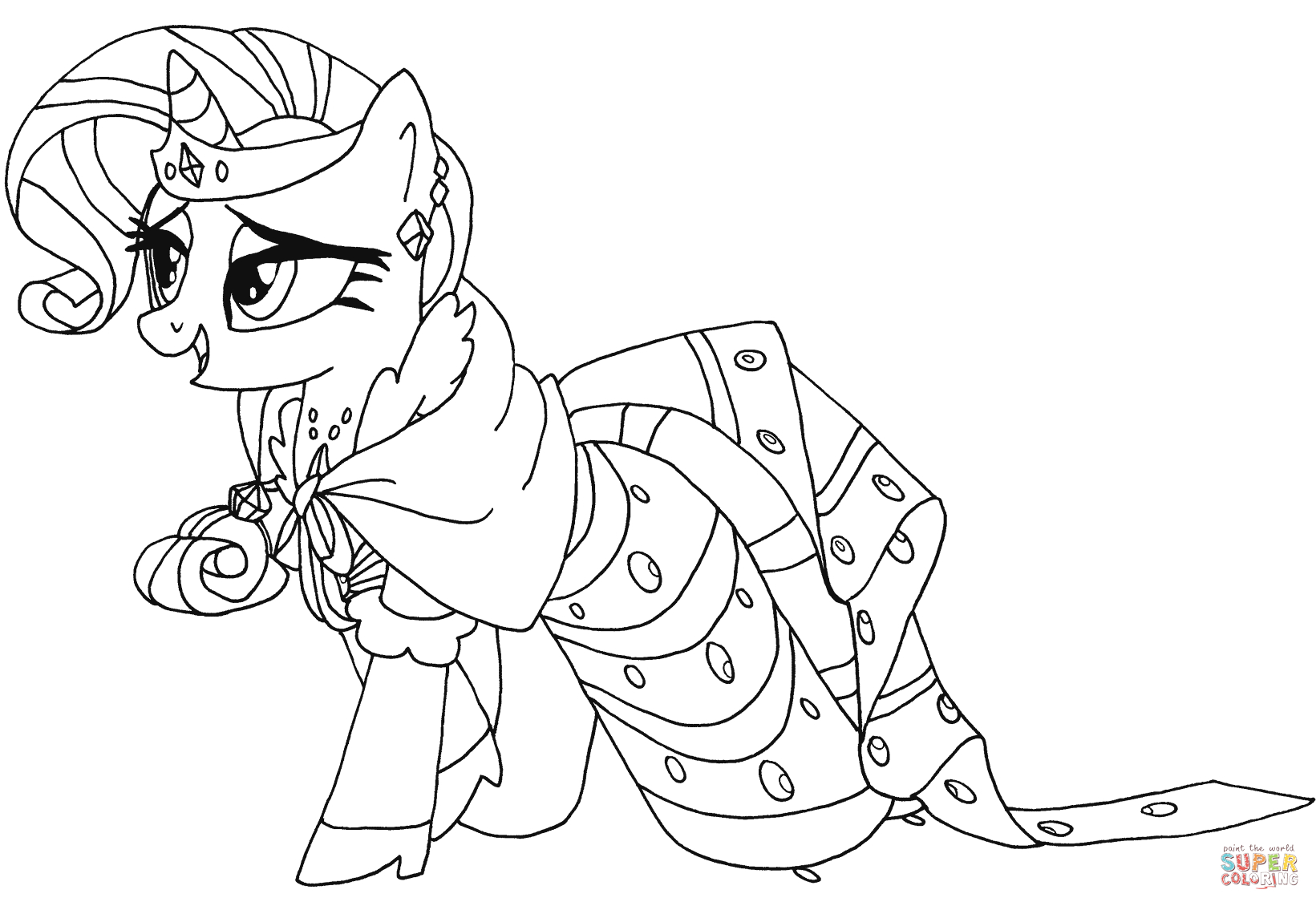 Mlp Coloring Pages Rarity My Little Pony Rarity From My Little Pony Coloring Page My Little