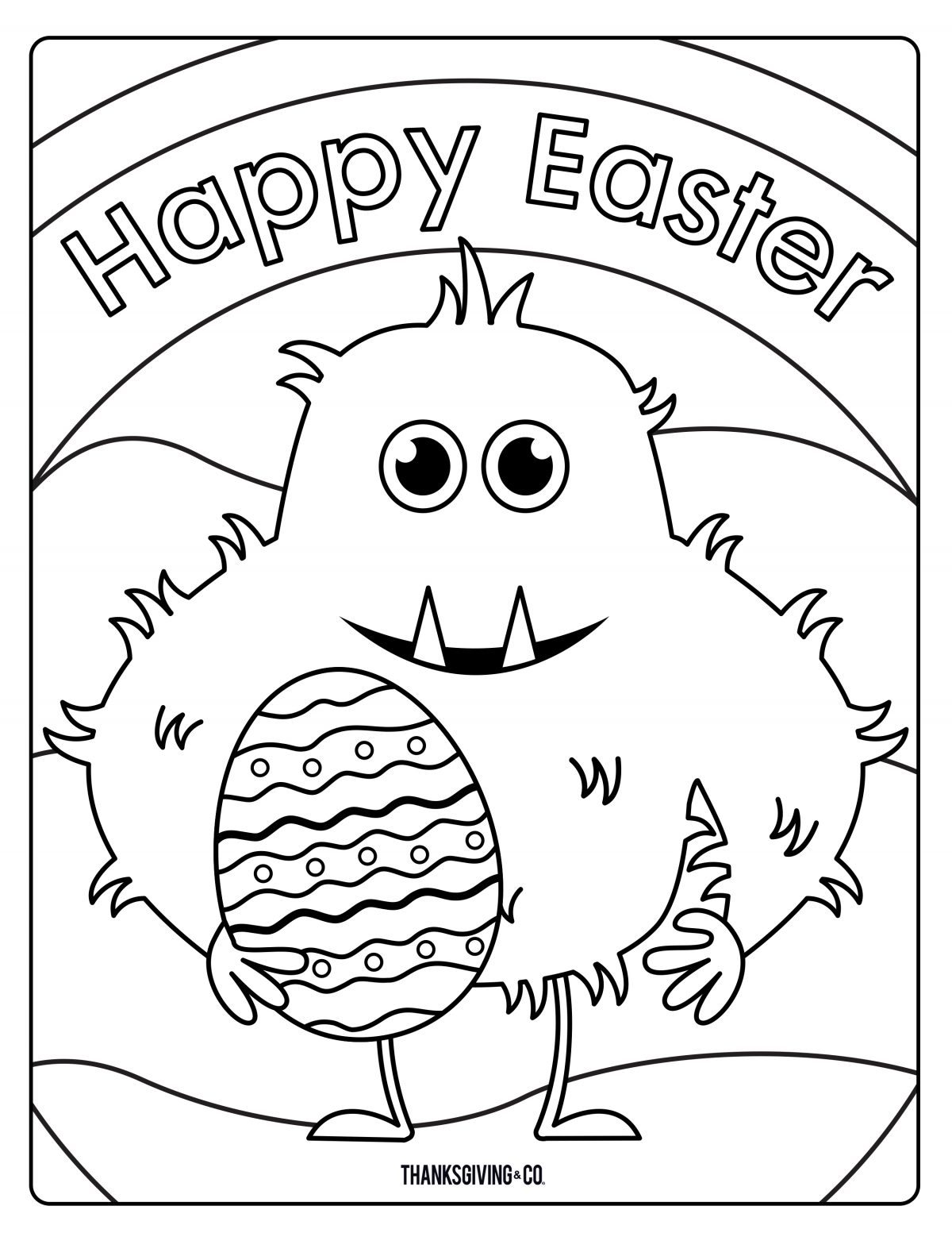 Monster Coloring Pages To Print Coloring Book Easter Bunny Template Free Coloring Pages To Print