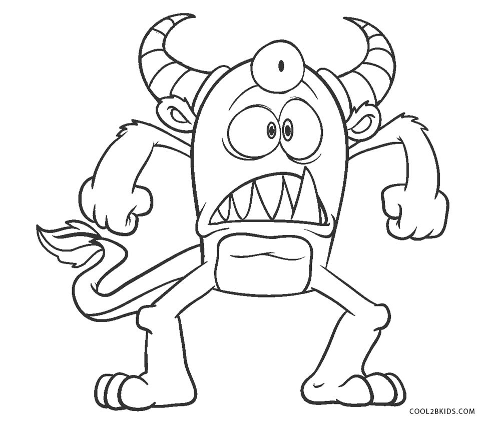 Monster Coloring Pages To Print Free Printable Monster Coloring Pages For Kids Cool2bkids
