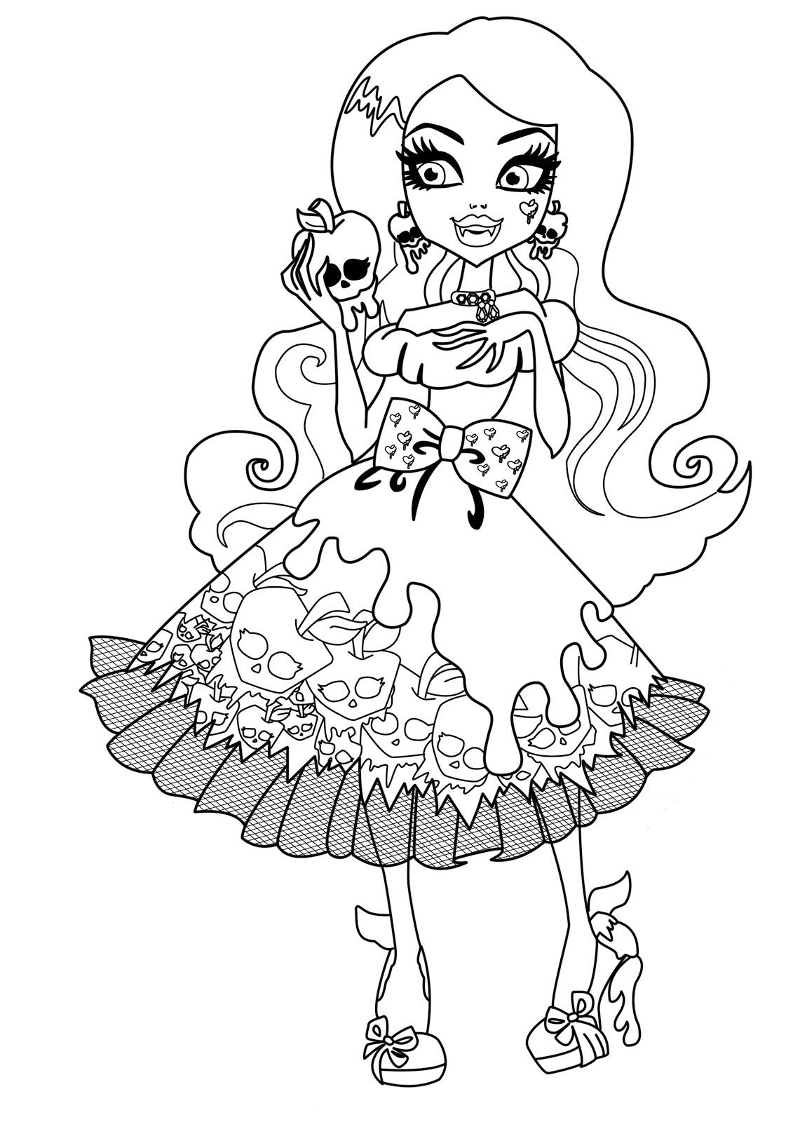 Monster Coloring Pages To Print Full Monster High Coloring Pages Draculaura Dolls