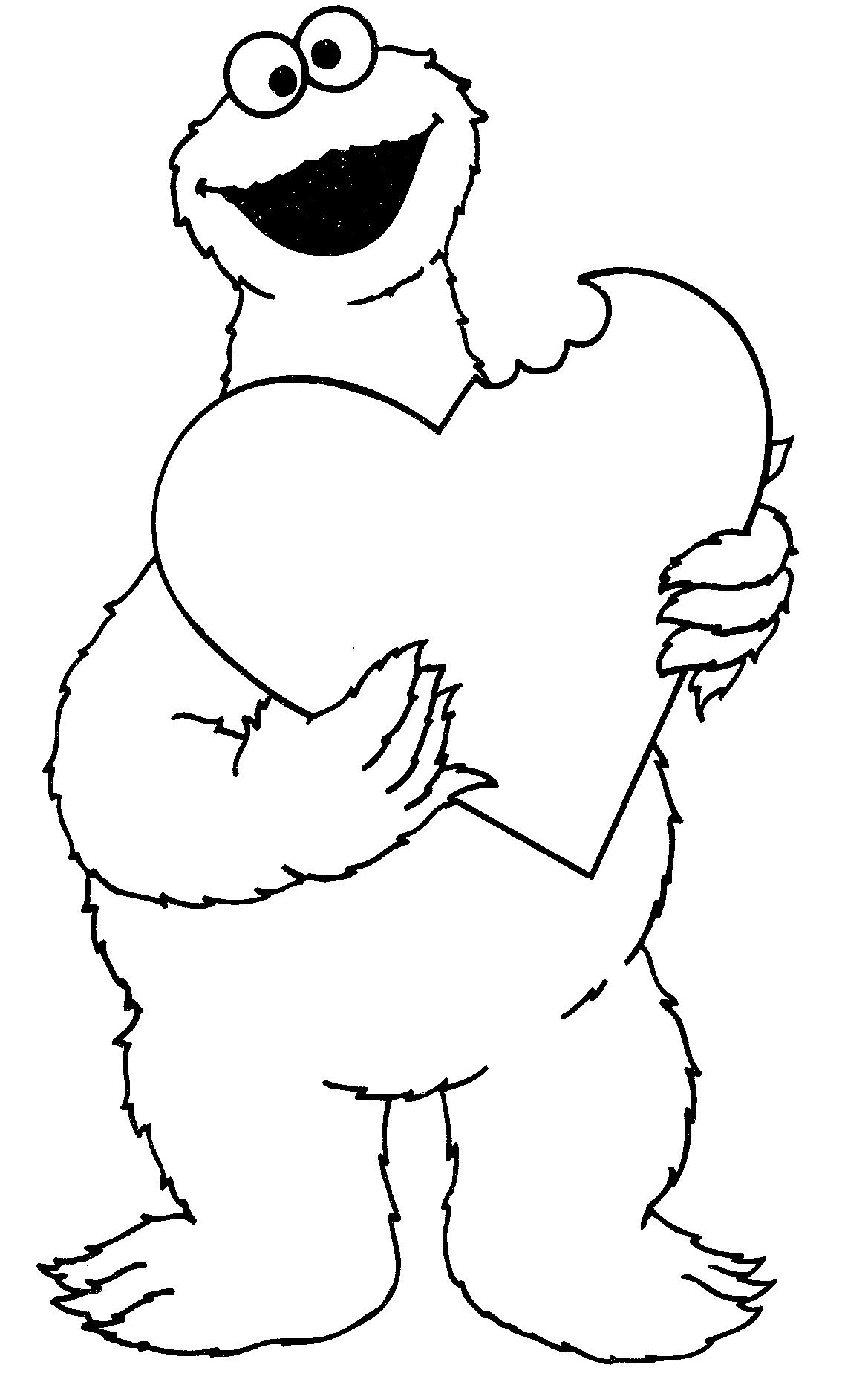 Monster Coloring Pages To Print Monster Valentines Day Coloring Pages