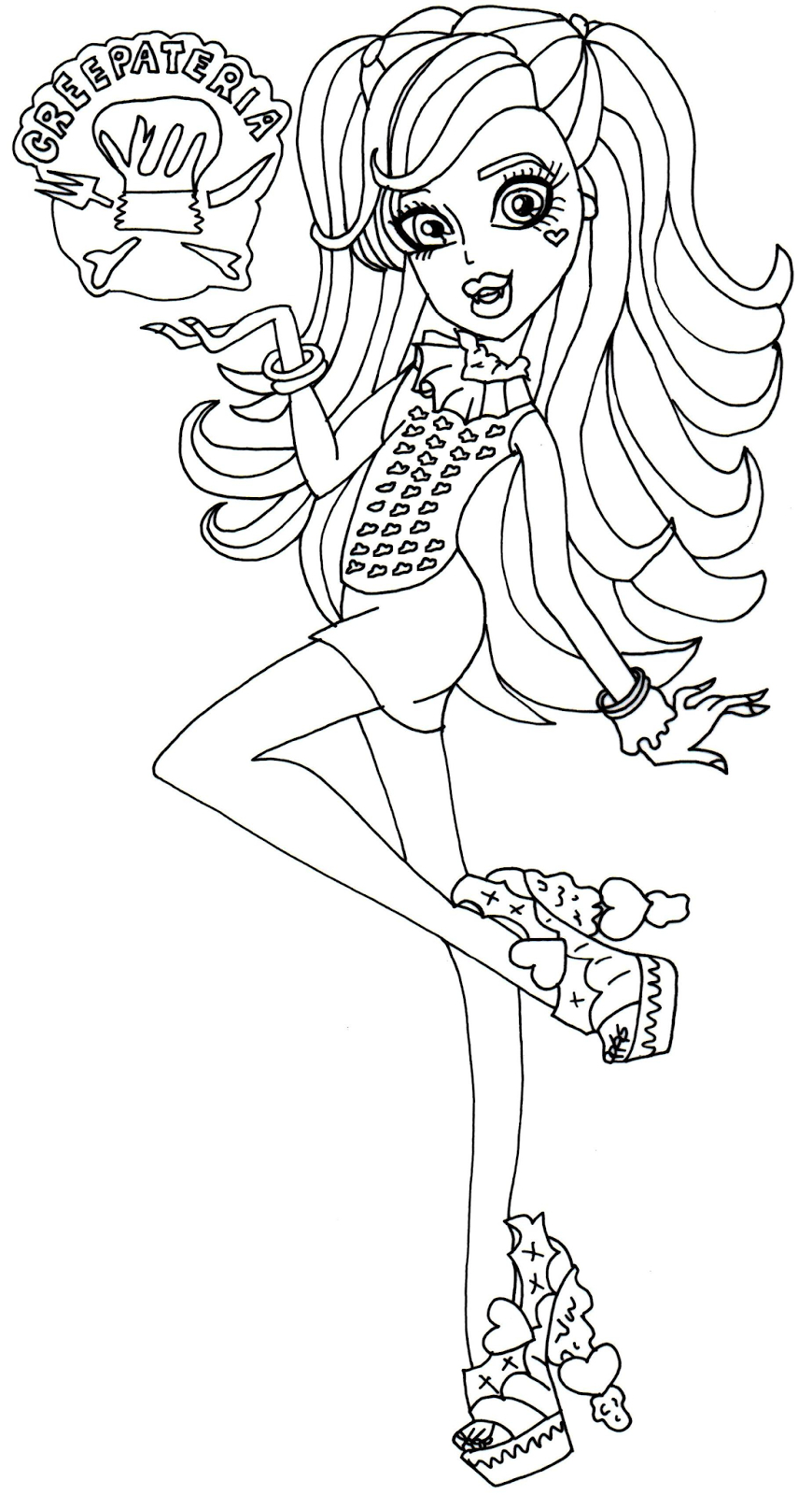 Monster High Coloring Pages Free Printable Coloring Coloringonster High Tremendous Photo Ideas Clawdeen Wolf