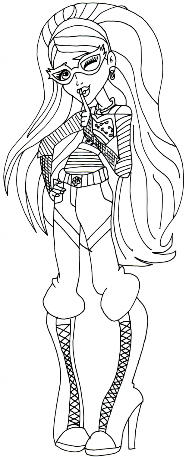 Monster High Coloring Pages Free Printable Coloring Pages Outstanding Monster High Coloring Image