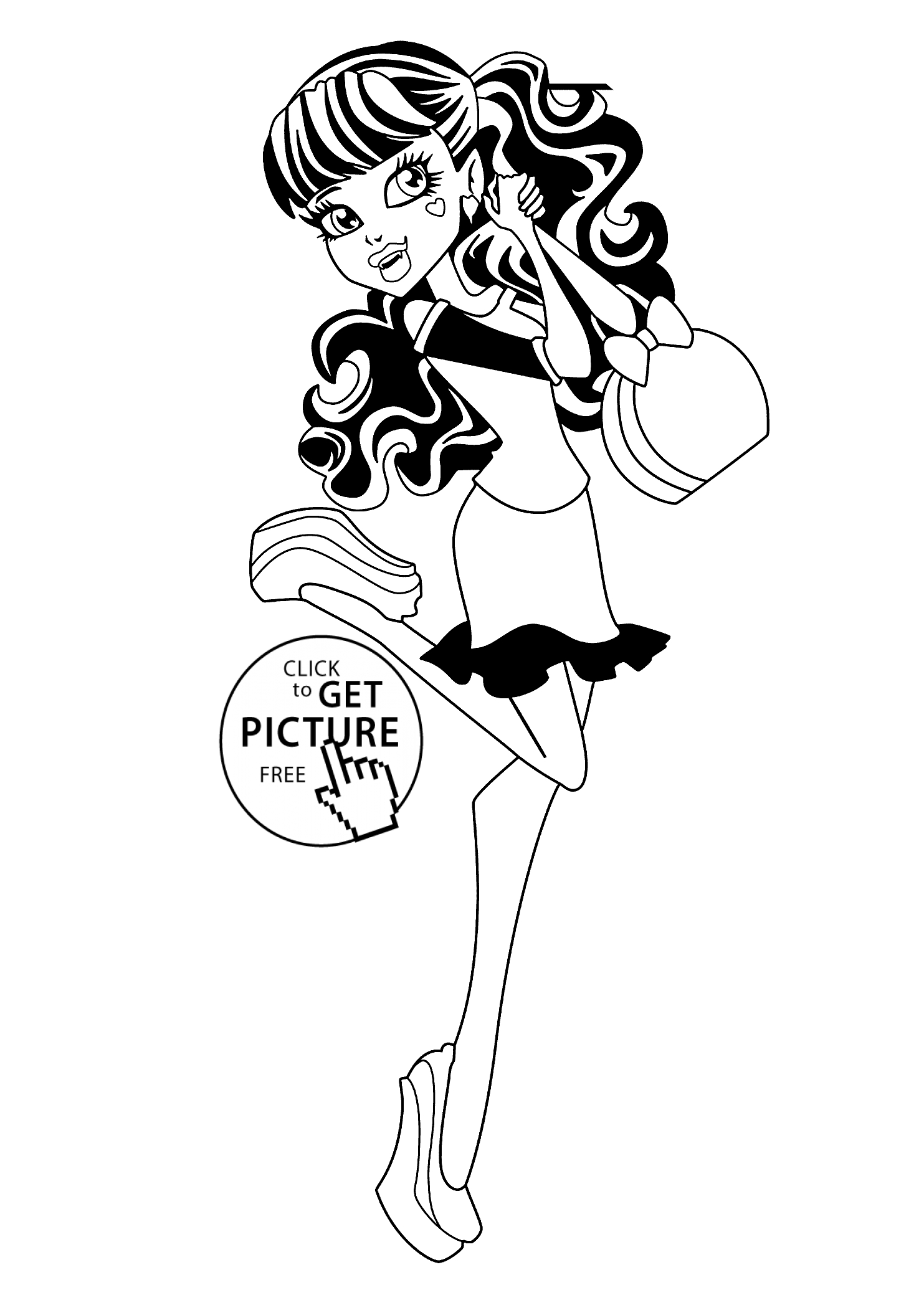 Monster High Coloring Pages Free Printable Draculaura Monster High Coloring Pages For Kids Printable Free
