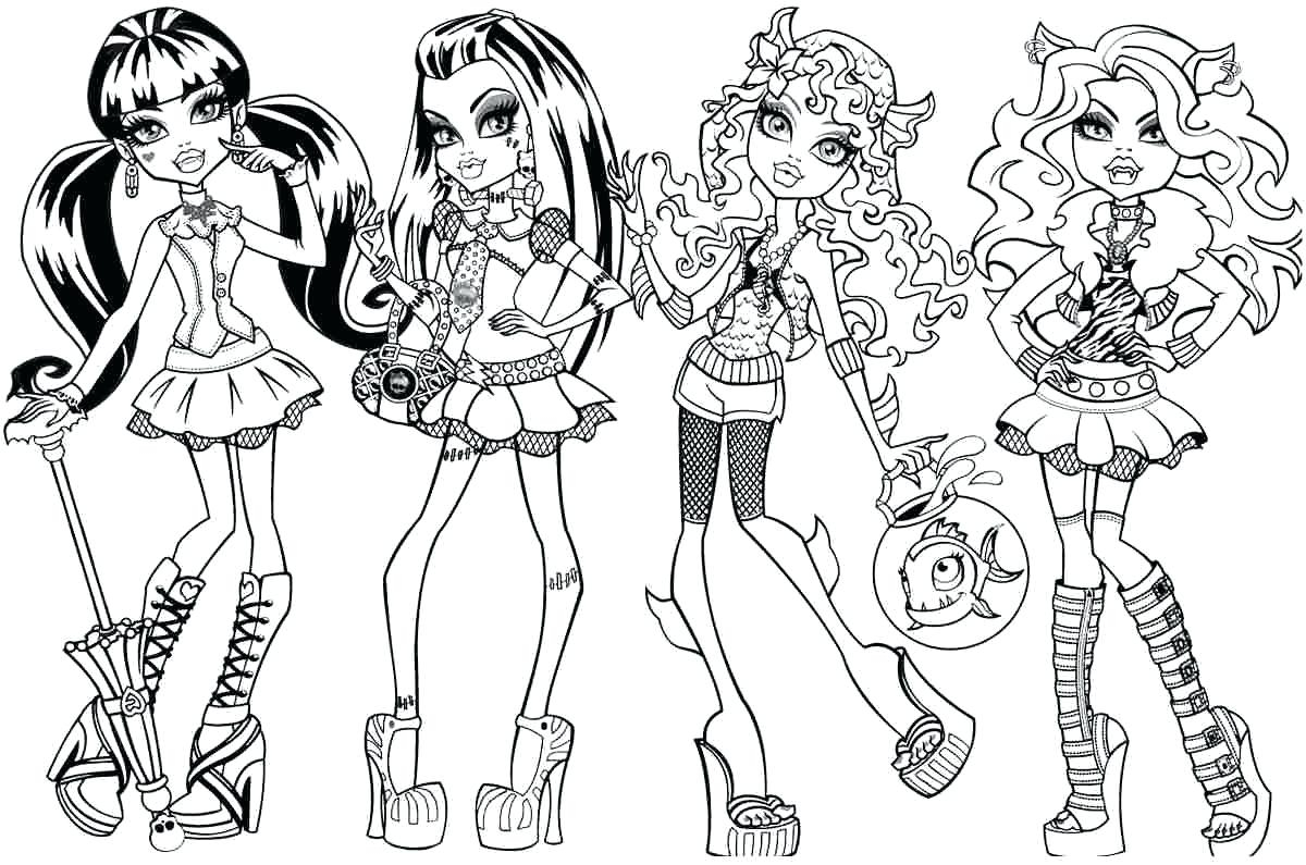 Monster High Coloring Pages Free Printable Free Coloring Pages Of Monsters Mrpageco