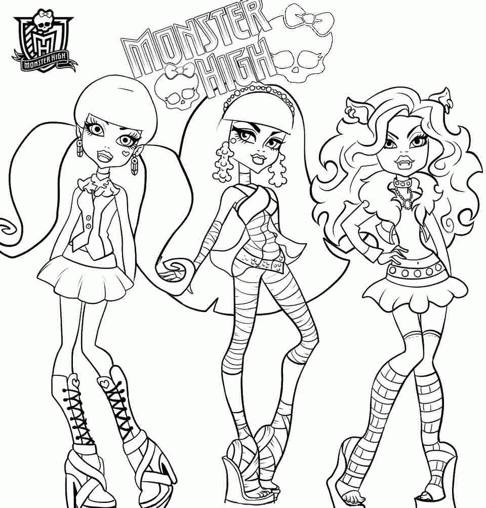 Monster High Coloring Pages Free Printable Free Printable Monster High Coloring Pages Cool Coloring Pages