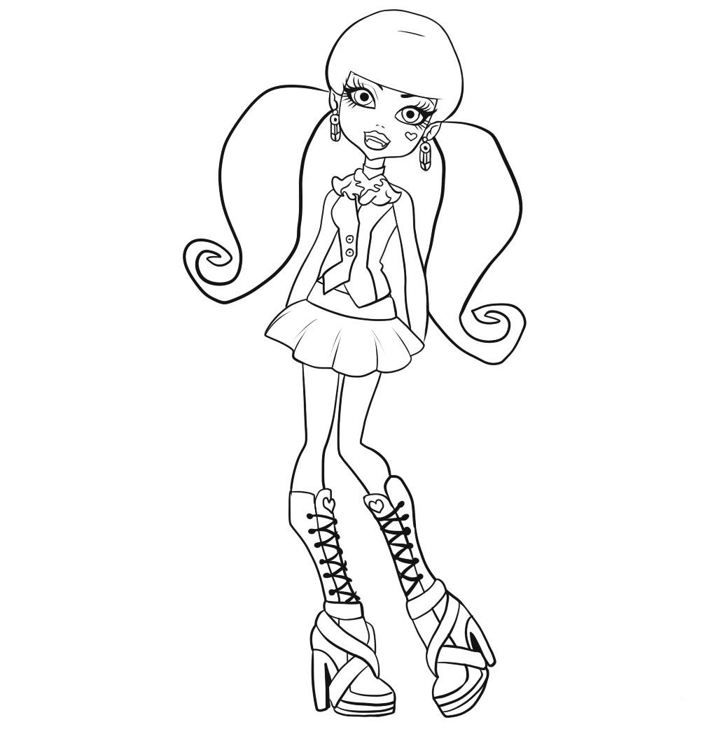 Monster High Coloring Pages Free Printable Free Printable Monster High Coloring Pages For Kids