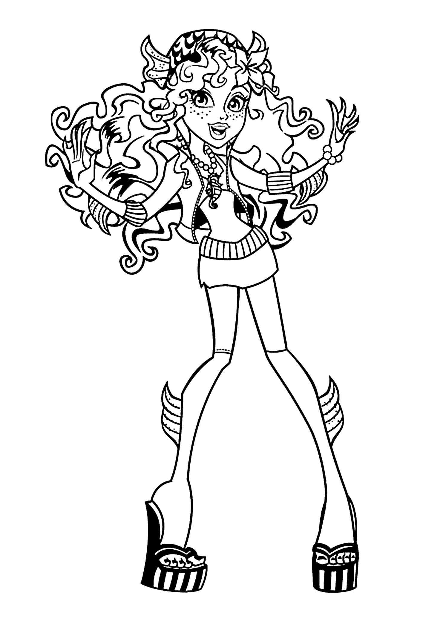 Monster High Coloring Pages Free Printable Lagoona Blue Monster High Coloring Pages For Kids Printable Free In