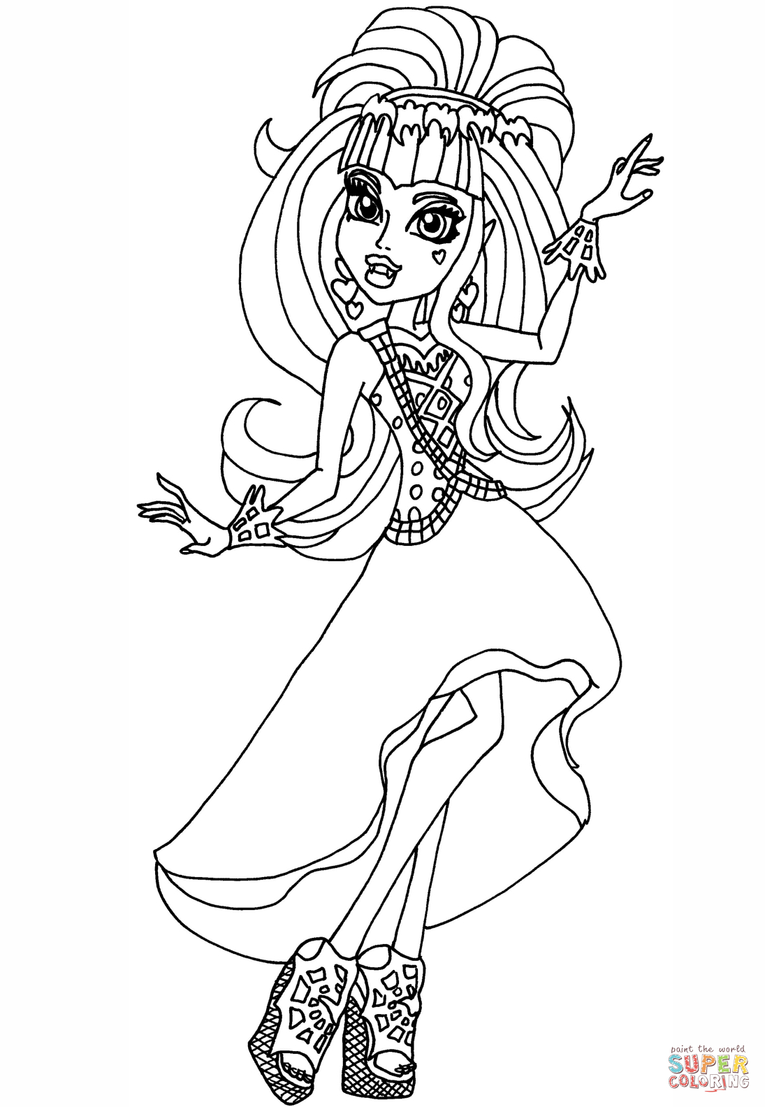 Monster High Coloring Pages Free Printable Monster High Coloring Pages 13 Wishes