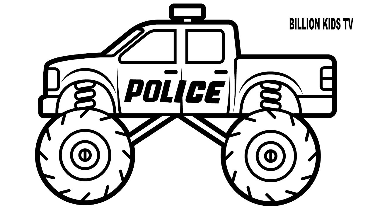 Monster Truck Coloring Pages Coloring Pages Maxresdefault Coloring Pages Police Monster Truck