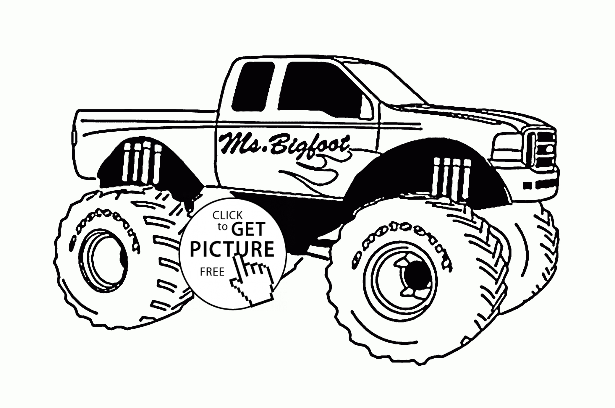 Monster Truck Coloring Pages Mr Bigfoot Monster Truck Coloring Page For Kids Transportation