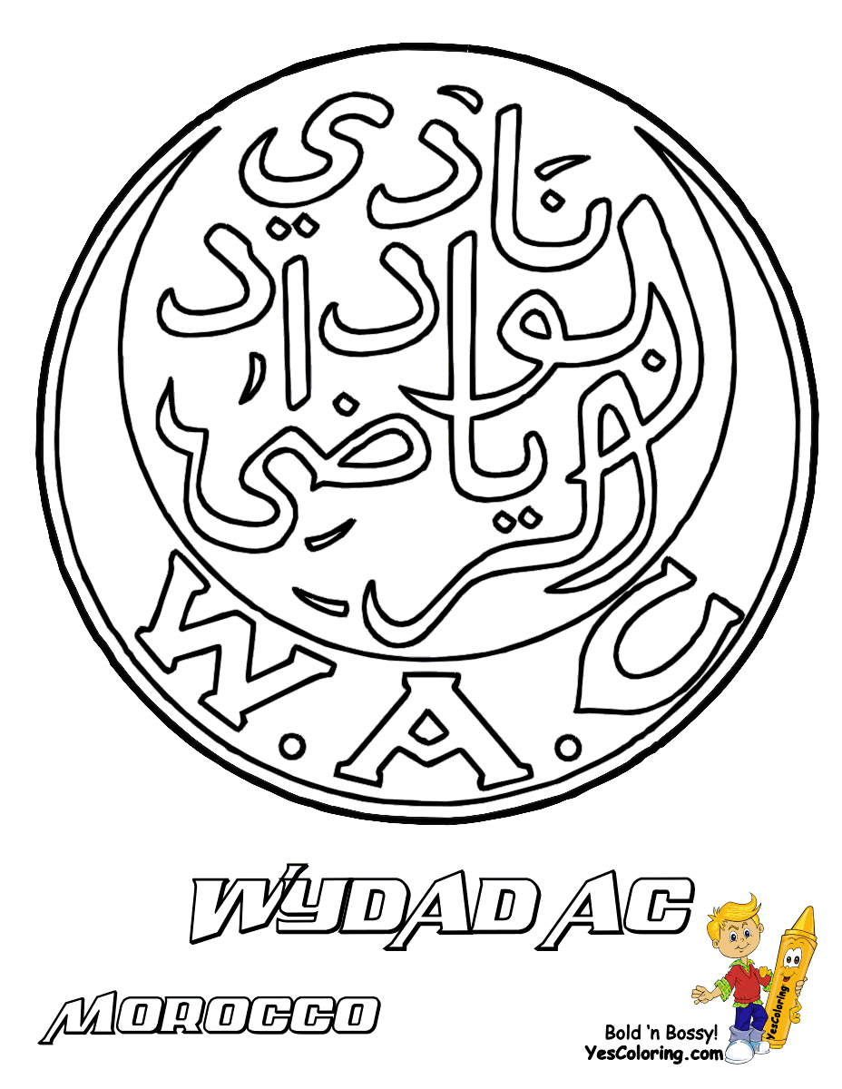 Morocco Coloring Pages Coloring Soccer Caf African World Cup Free Printables Fifa