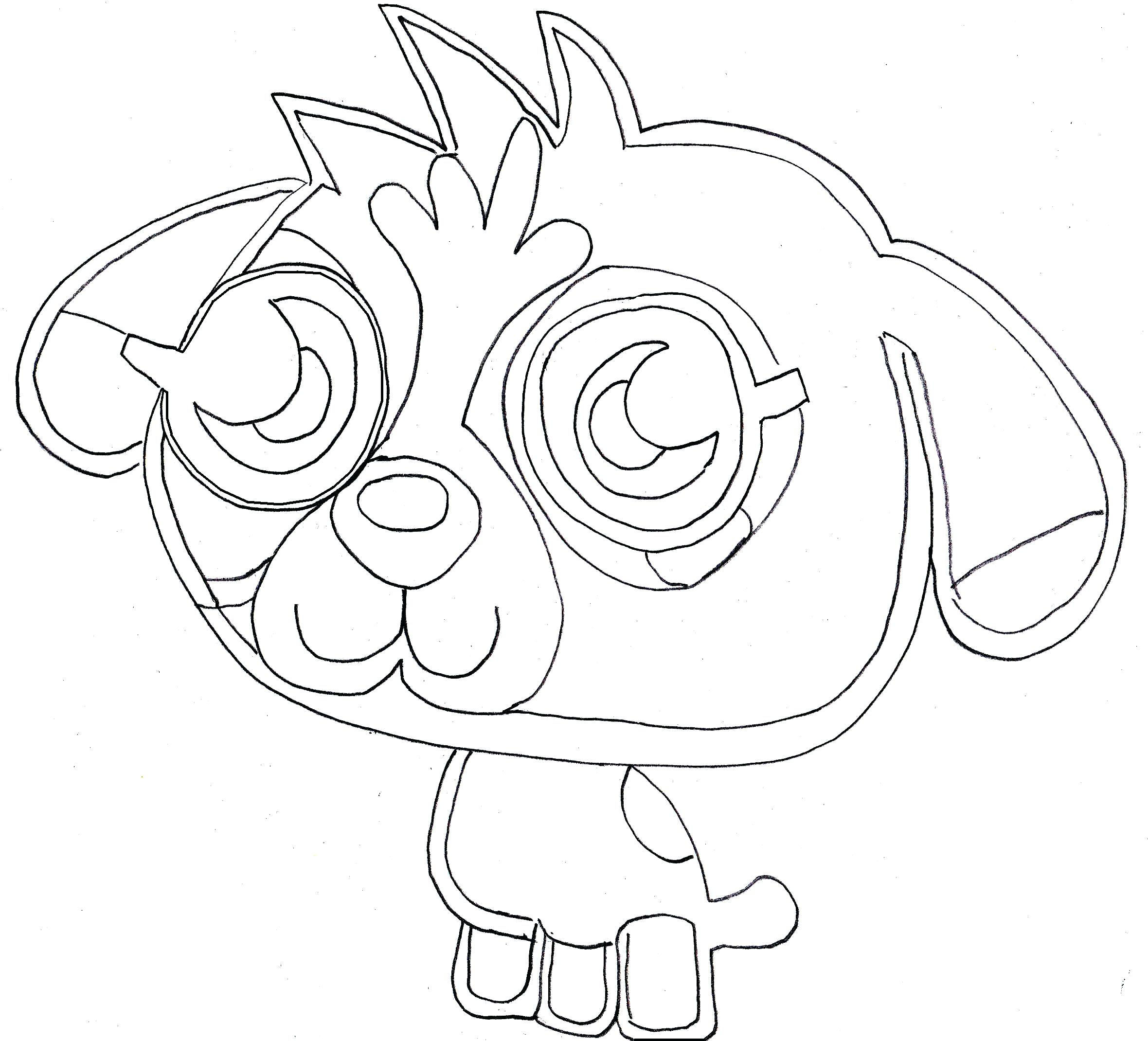 Moshi Monster Coloring Pages Ba Cookie Drawing Monster Drawing Group Fepaex