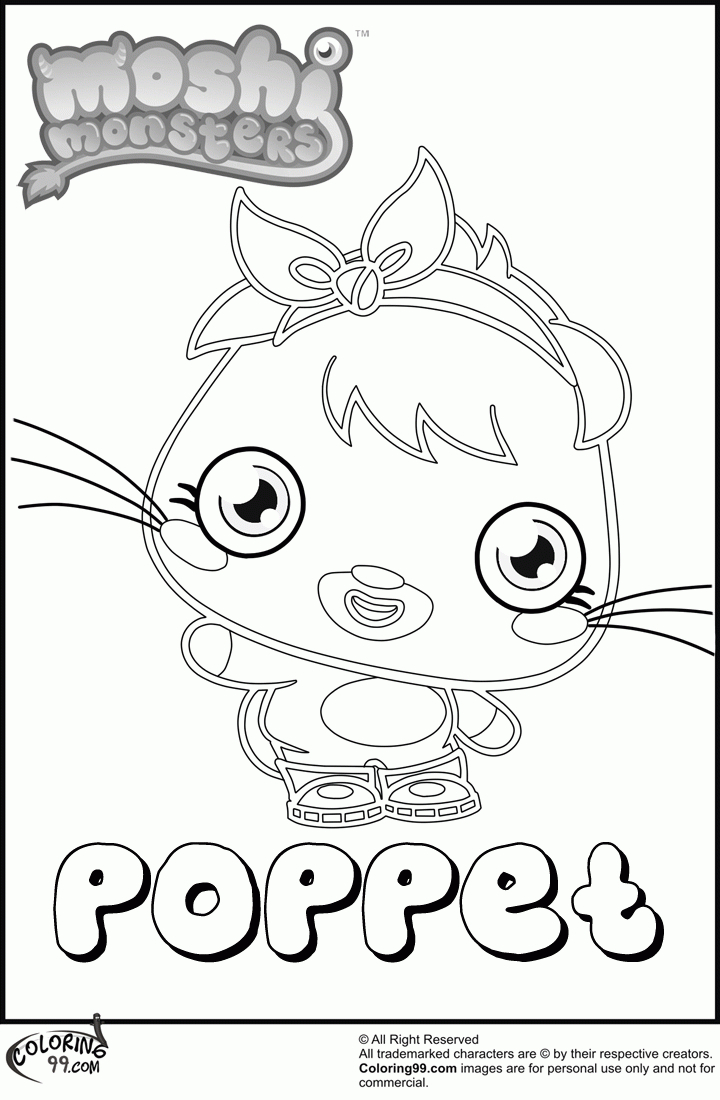 Moshi Monster Coloring Pages Moshi Monsters Colouring Pages To Print Out Coloring Coloring Home